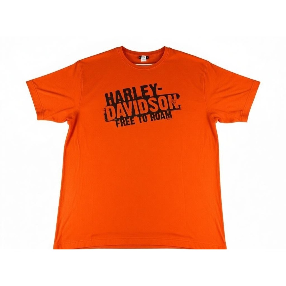 Harley Davidson Mens Orange Outlaw Kansas City Graphic T Shirt XL